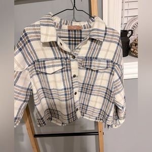 SO | HO small thick flannel | blue and tan | new